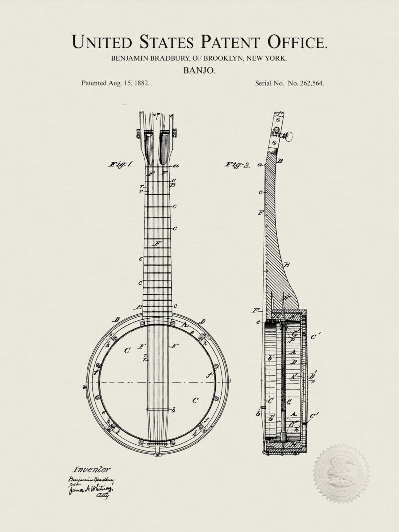 Banjo Design | 1885 Miller Patent