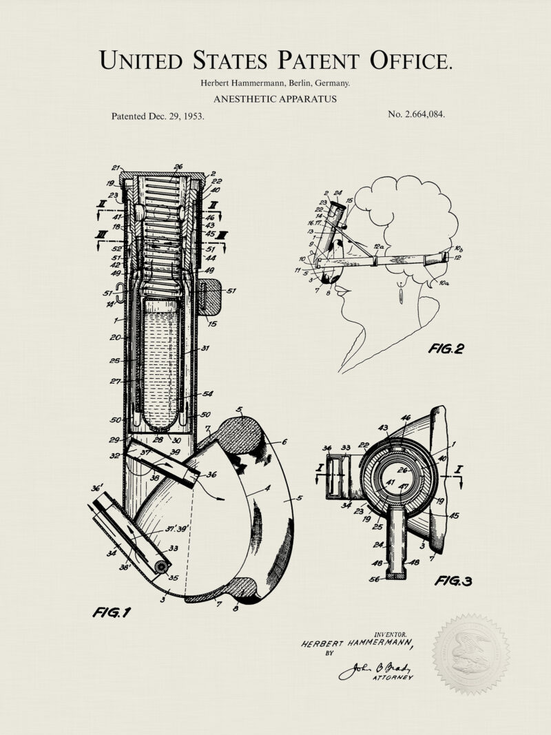 Anesthetic Apparatus | 1953 Patent