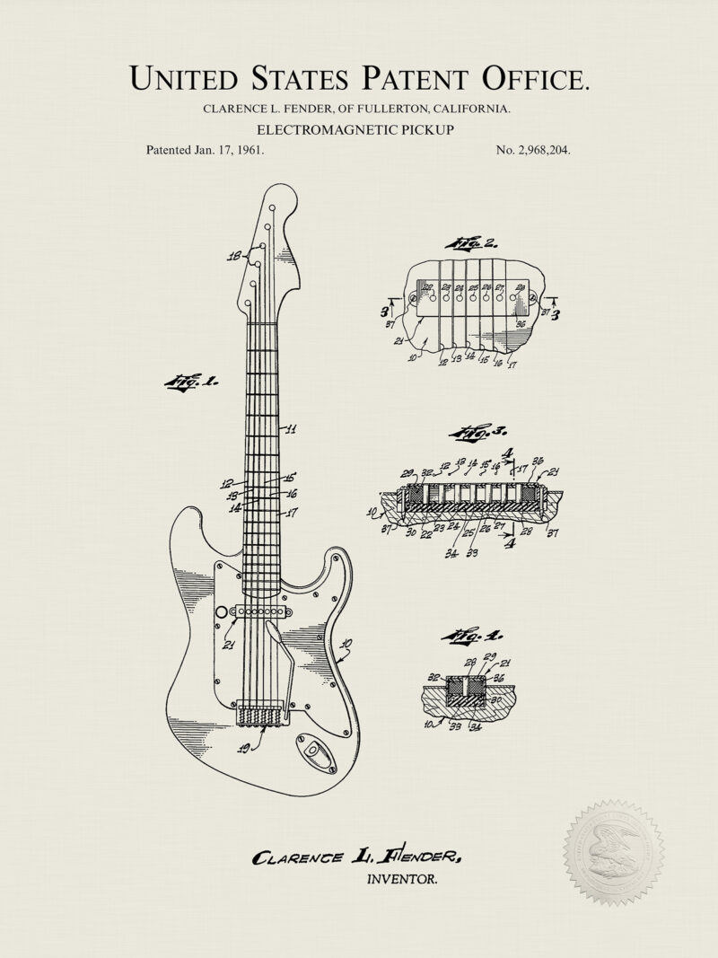 Fender Pickup | 1961 Guitar Patent