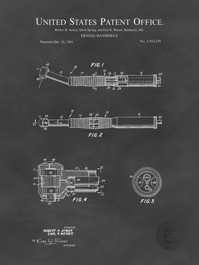 Dental Handpiece | 1961 Patent