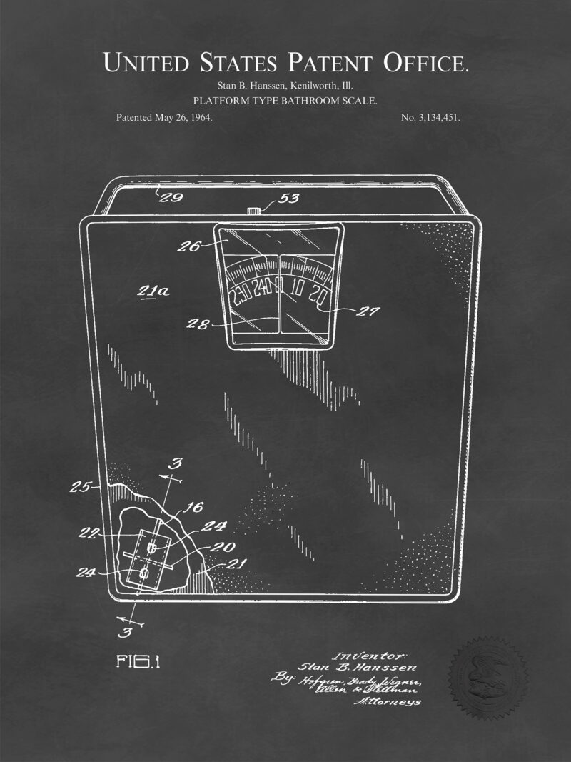 Bathroom Scale | 1964 Patent