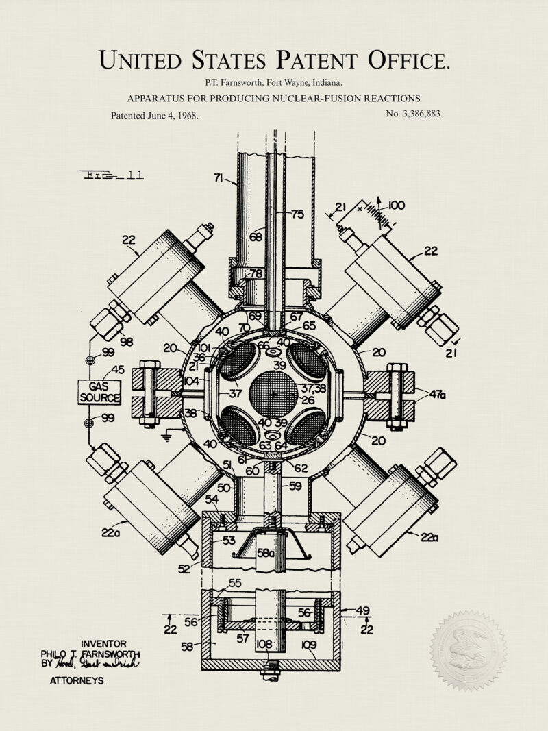 Nuclear Fusion Reactor | 1968 Design Patent