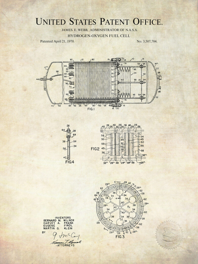 Hydrogen Fuel Cell Design | 1970 Patent