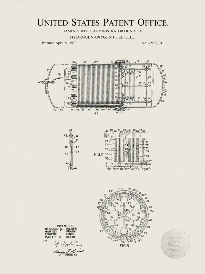 Hydrogen Fuel Cell Design | 1970 Patent