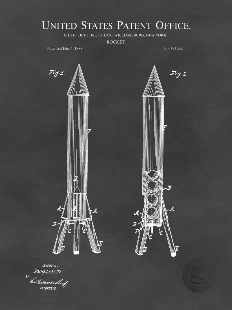 Vintage Rocket Design | 1888 Patent