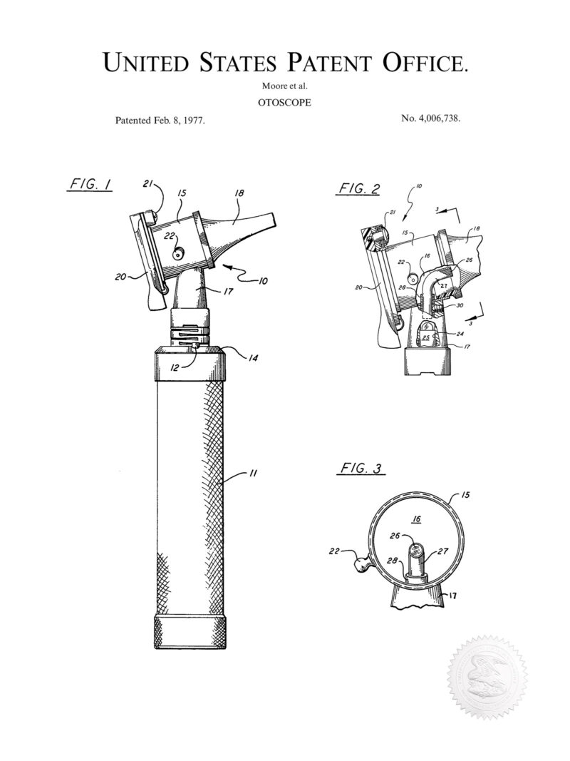 Otoscope Design | 1977 Medical Patent