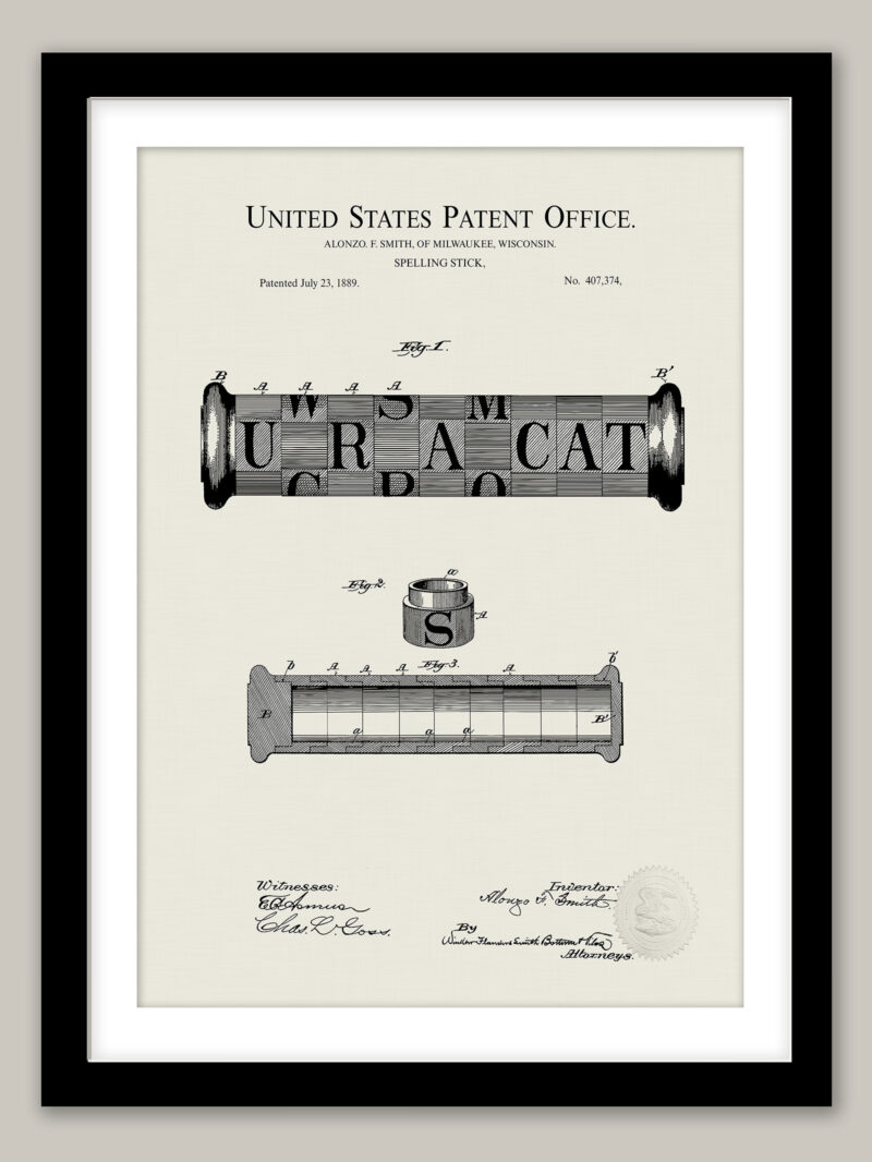 Spelling Stick | 1889 Educational Patent