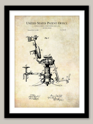 Dental Chair Design | 1889 Patent | Dental Office Art
