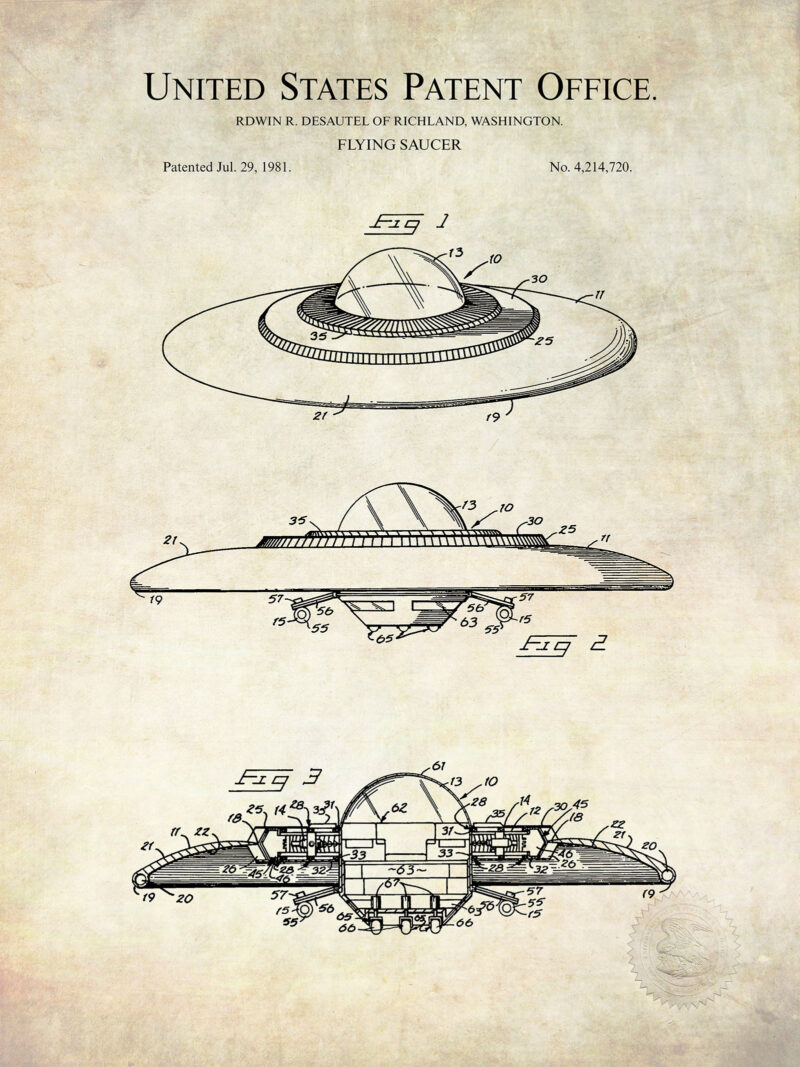 Vintage Outer Space Invention Prints