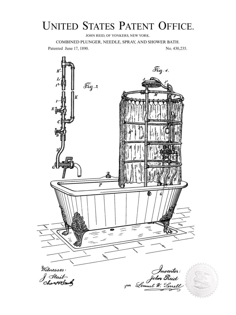 Bath & Shower Combo | 1890 Patent