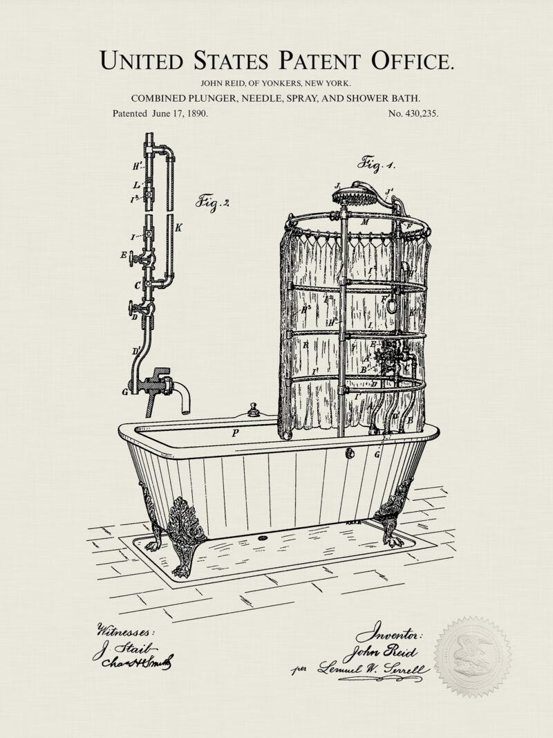 Bath & Shower Combo | 1890 Patent