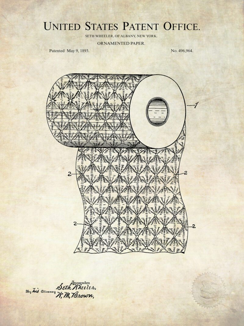 Toilet Paper Design | 1898 Patent