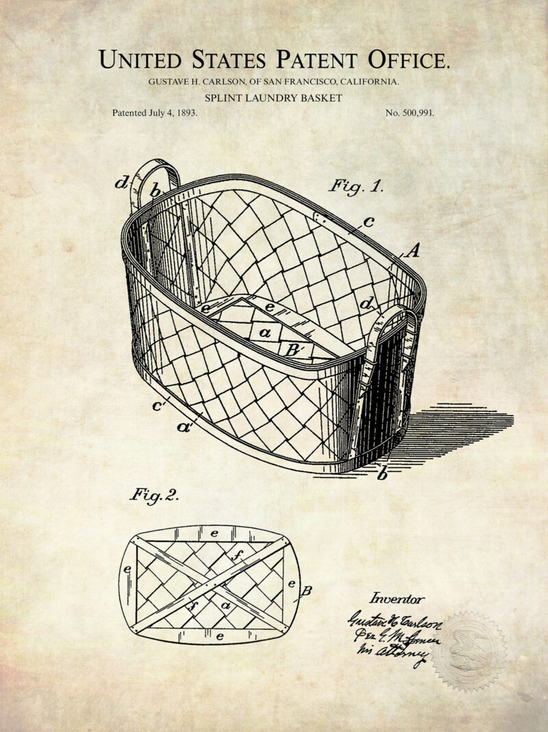 Antique Laundry Patent Print Collection