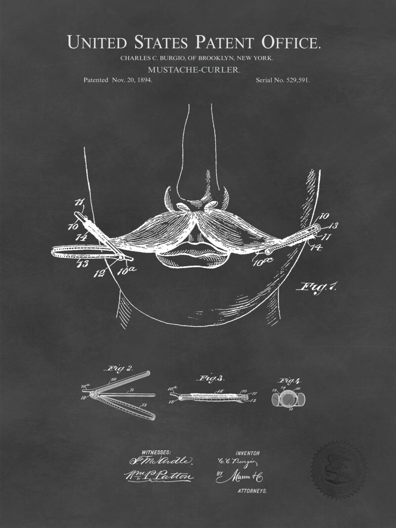 Mustache Curler | 1894 Patent