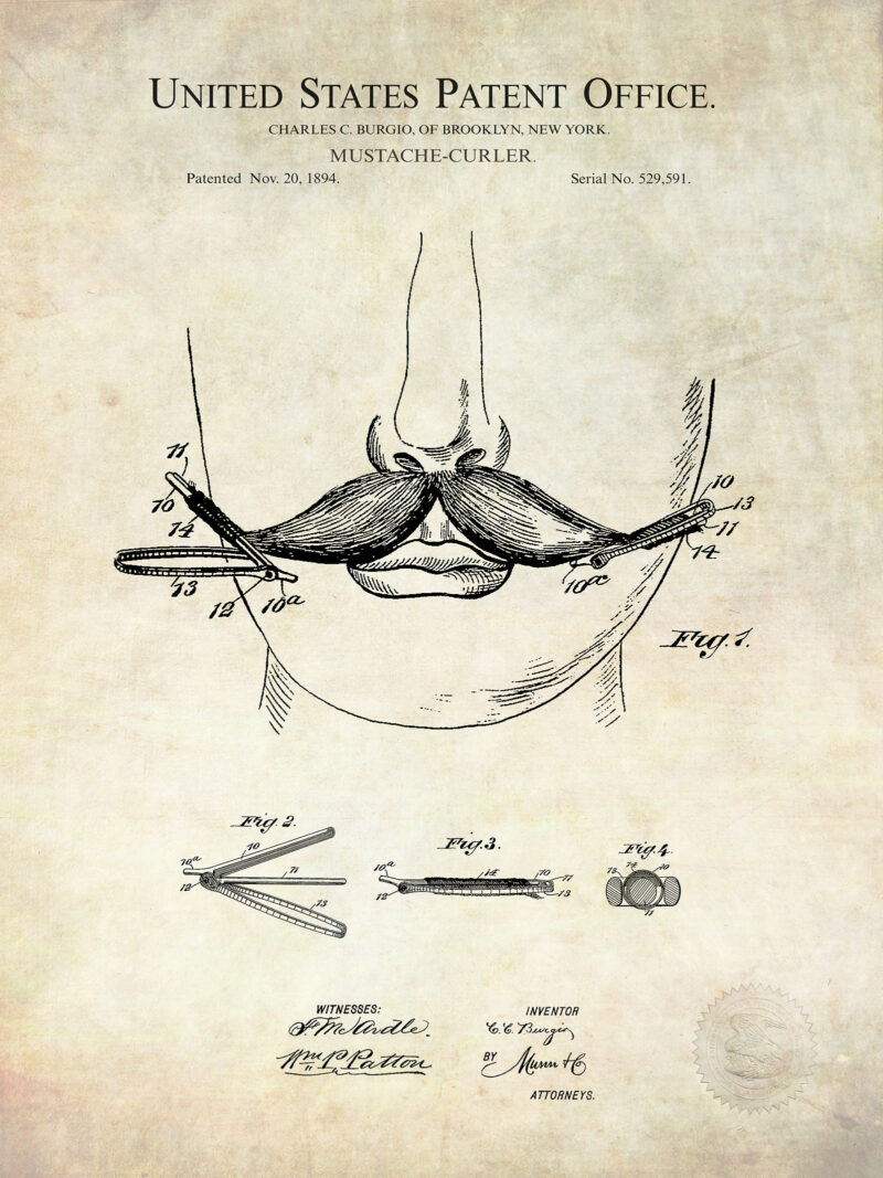 Mustache Curler | 1894 Patent