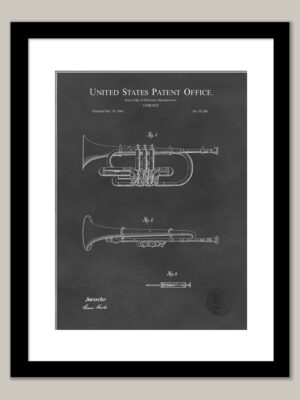 Cornet Design | 1866 Patent Print