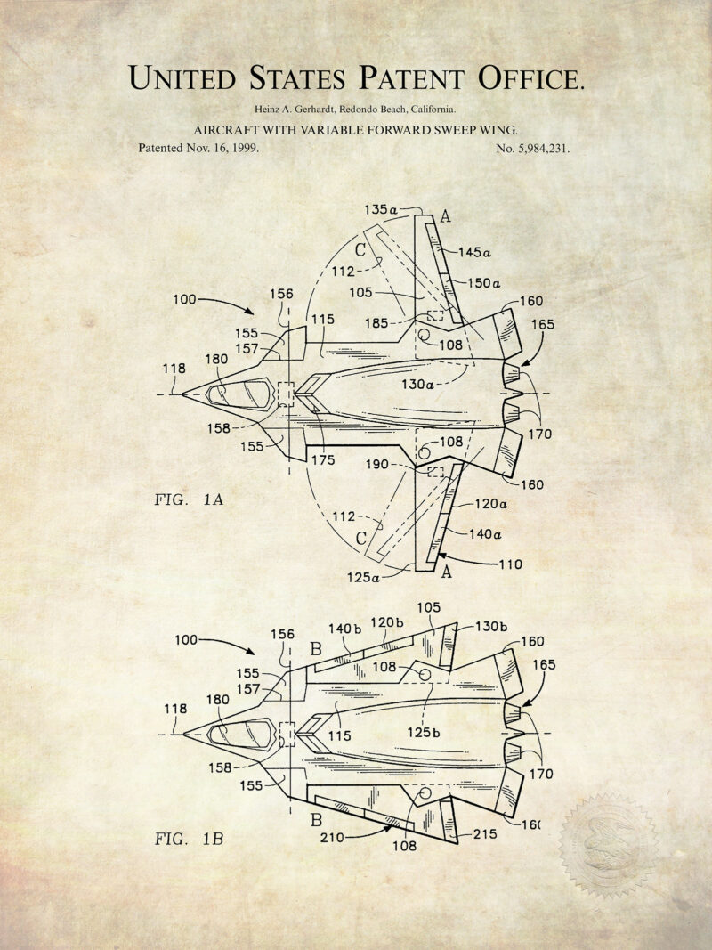 Grumman X-29 Jet | 1999 Patent