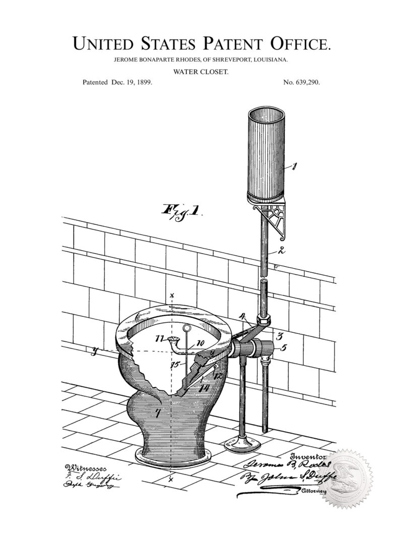 Toilet Design | 1899 Patent