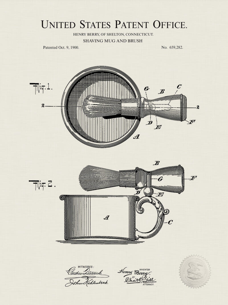 Early Barbershop Collection | 1882-1922 Patent Prints