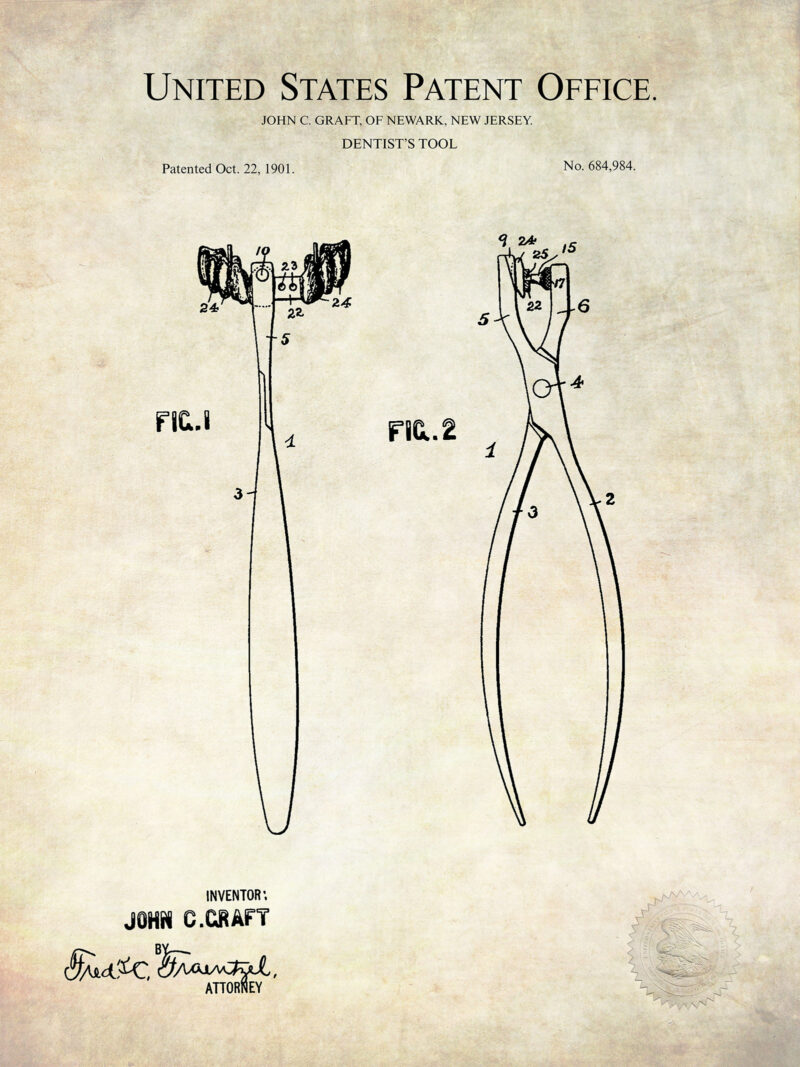 Dentist's Tool Design | 1901 Patent