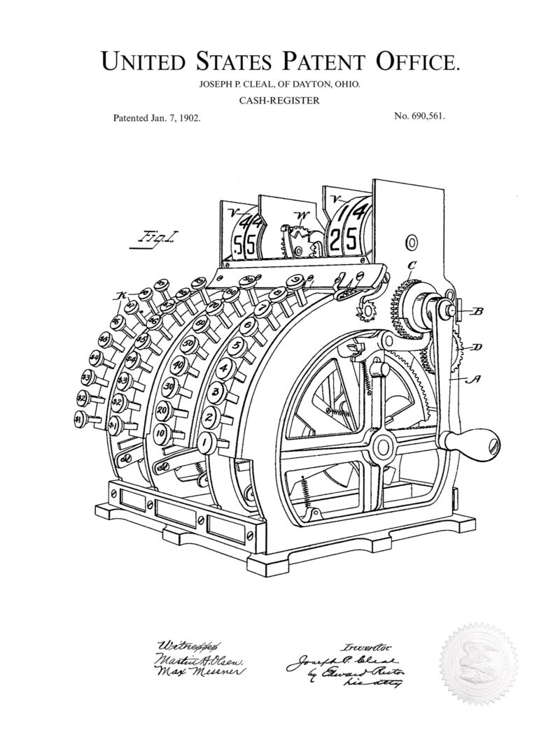 Cash Register Design | 1902 Patent