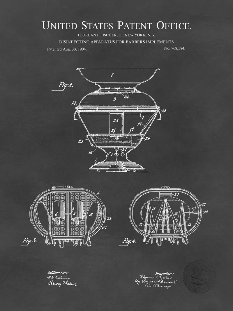 Barber's Disinfectant Jar | 1904 Patent