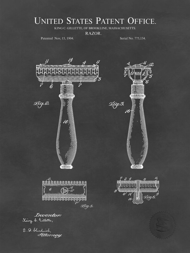 Gillette Razor | 1904 Patent