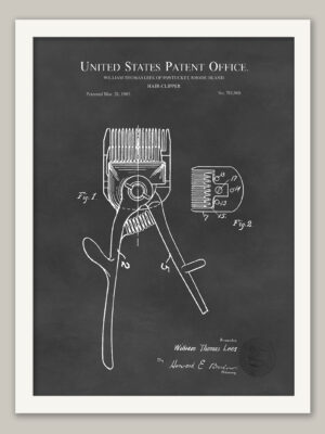 Hair Clipper | 1905 Patent | Vintage Stylist Decor
