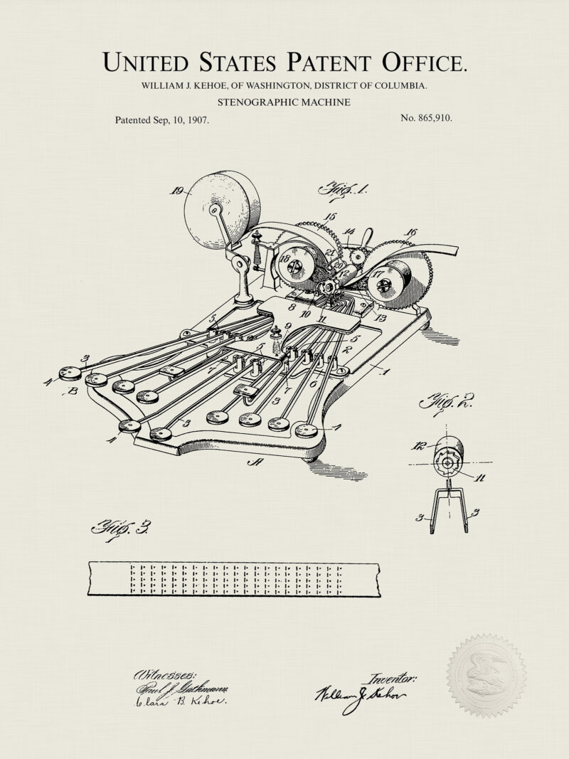 Stenographic Machine | 1907 Patent