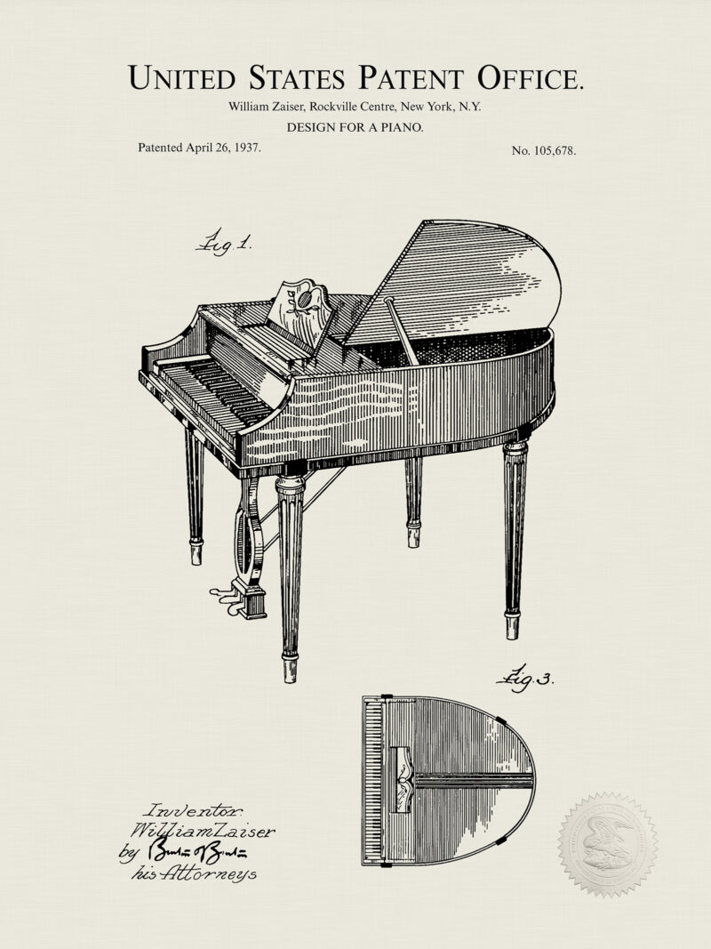 Piano Design | 1937 Rudolph Wurlitzer Patent