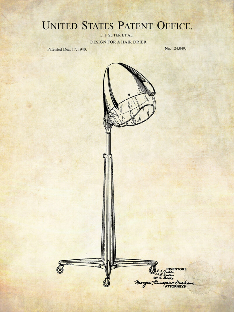 Hair Dryer Design | 1940 Patent