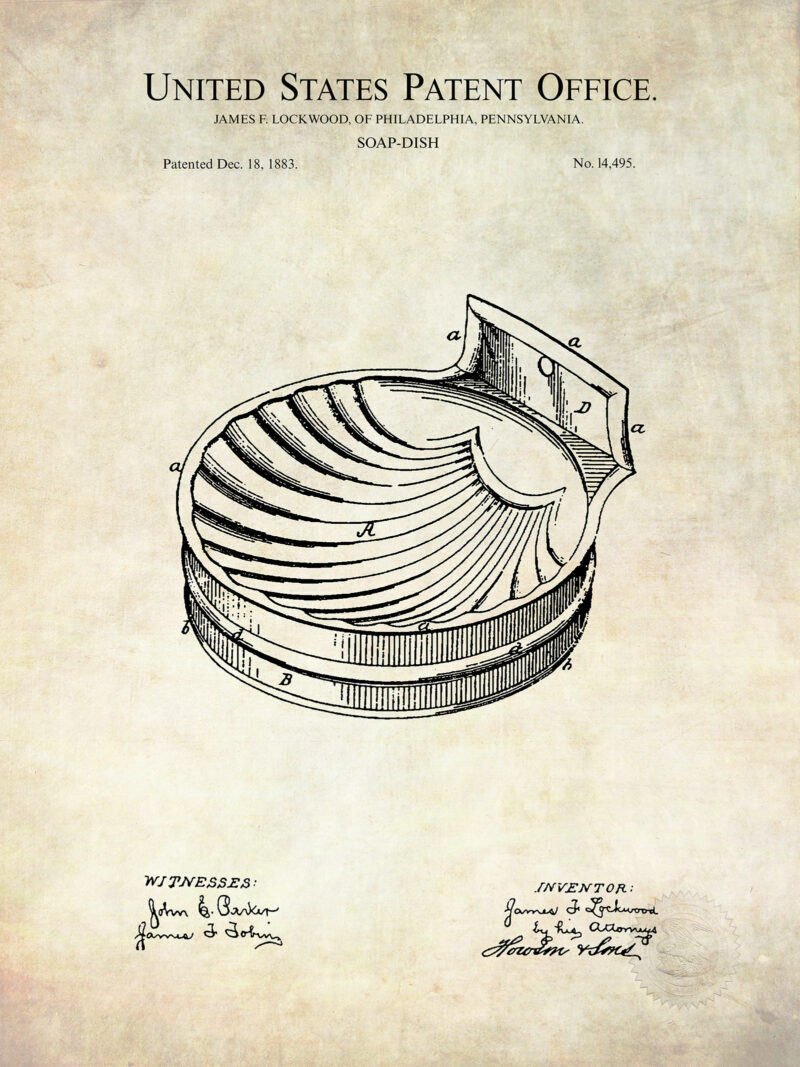 Timeless Soap Dish | 1883 Patent