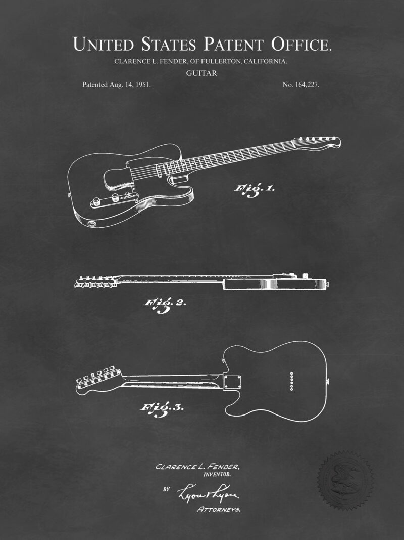 Vintage Fender Guitars Patent Set