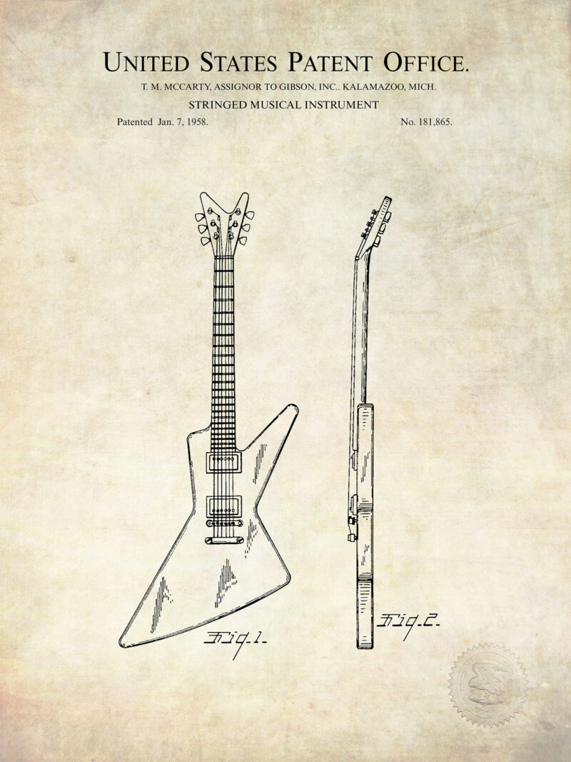 Explorer Guitar | 1958 Gibson Patent