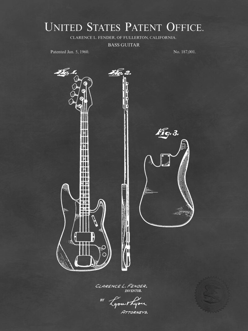 Vintage Fender Guitars Patent Set