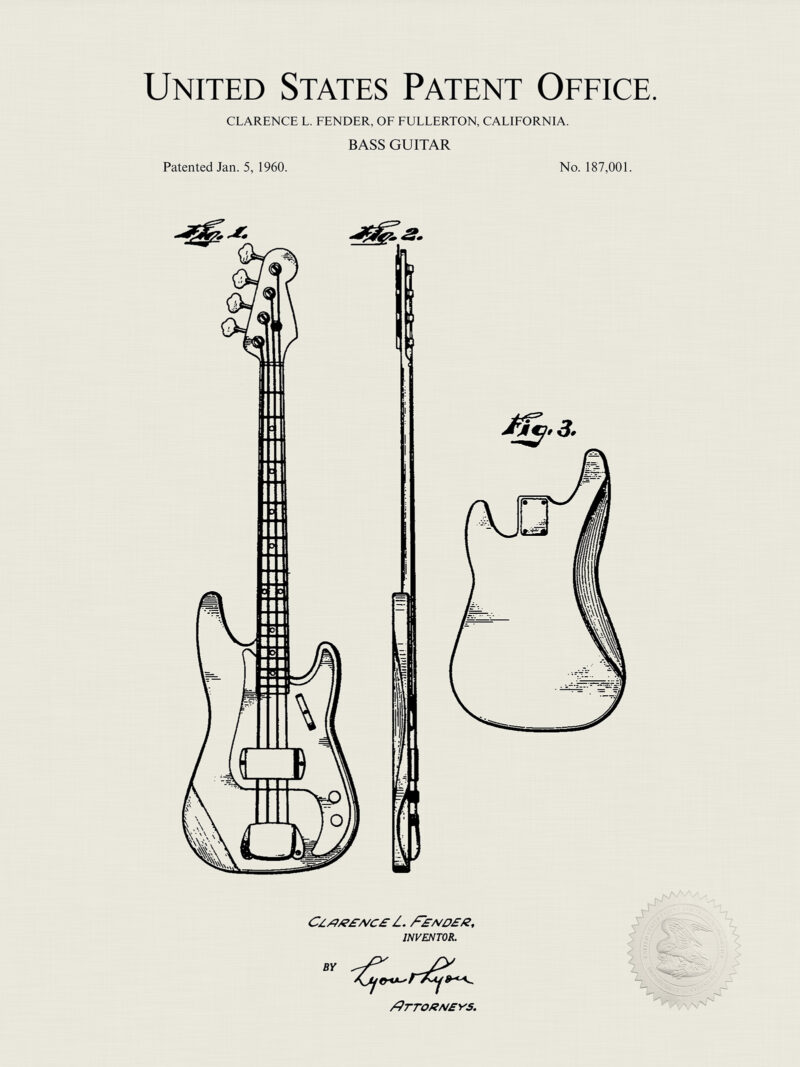 Classic Fender Guitar Patents