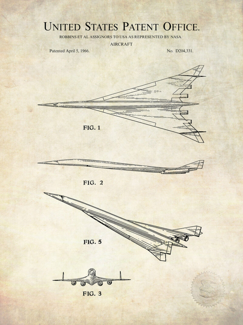 NASA Jet Plane | 1966 Patent