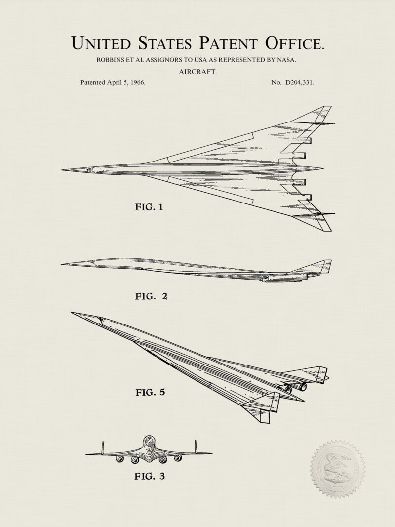 NASA Jet Plane | 1966 Patent