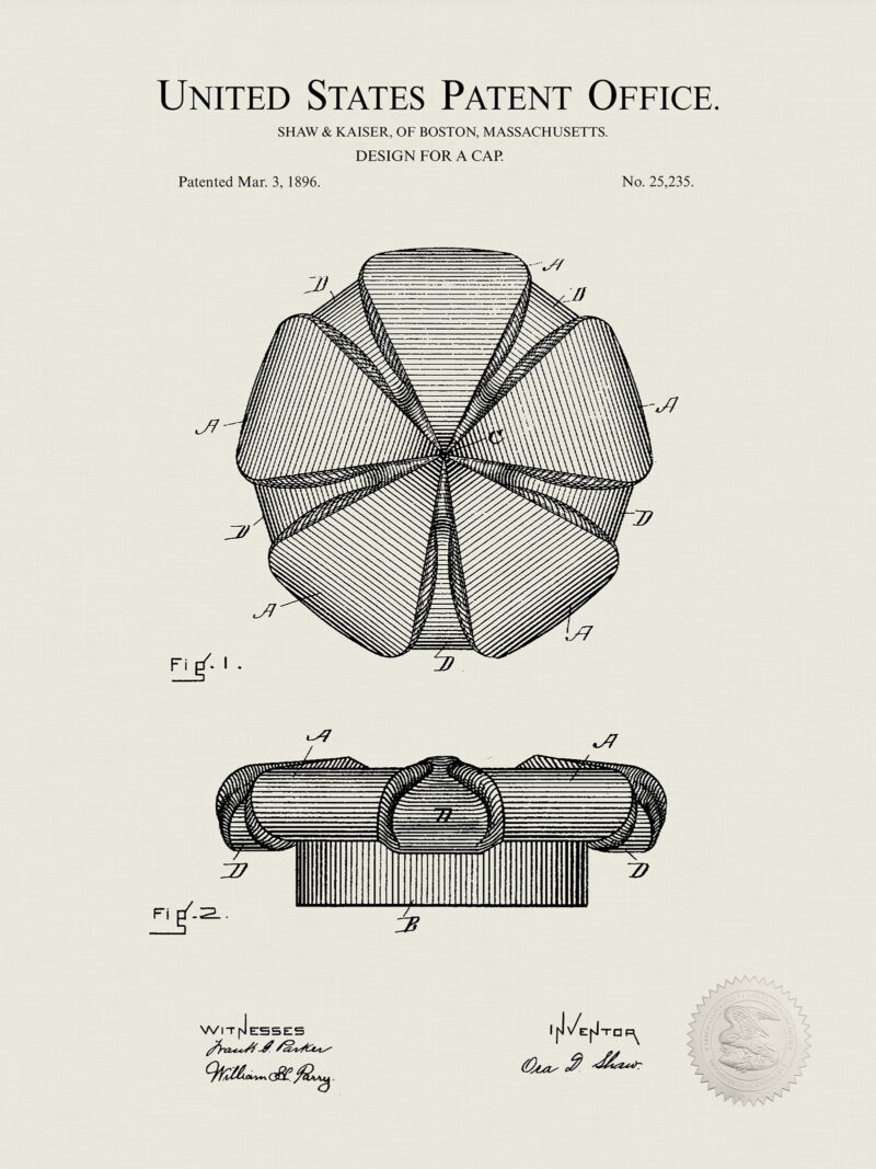 Antique School Cap | 1896 Patent