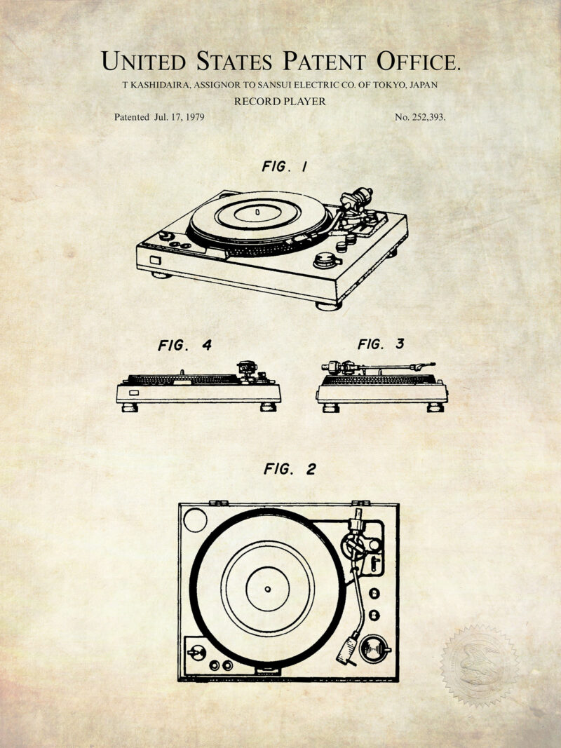 Record Player Design | 1979 Sansui Patent