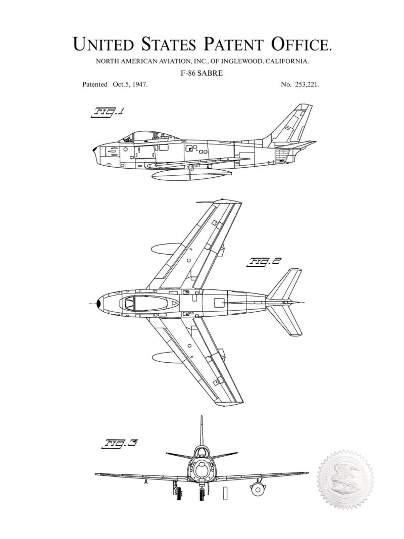 Sabre F-86 | 1947 Aircraft Patent