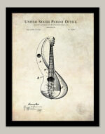 Vintage Mandolin Print | 1896 Patent