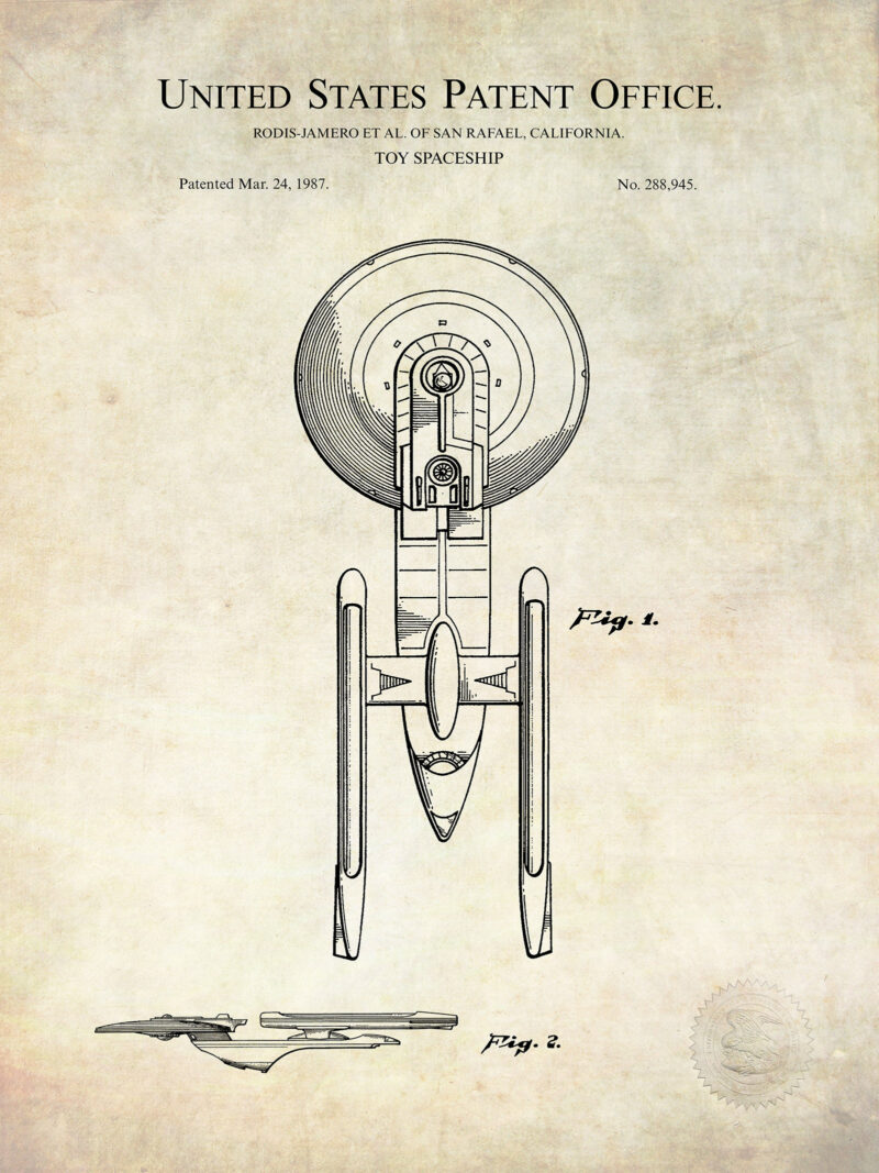   Star Trek Enterprise | 1987 Spaceship Patent