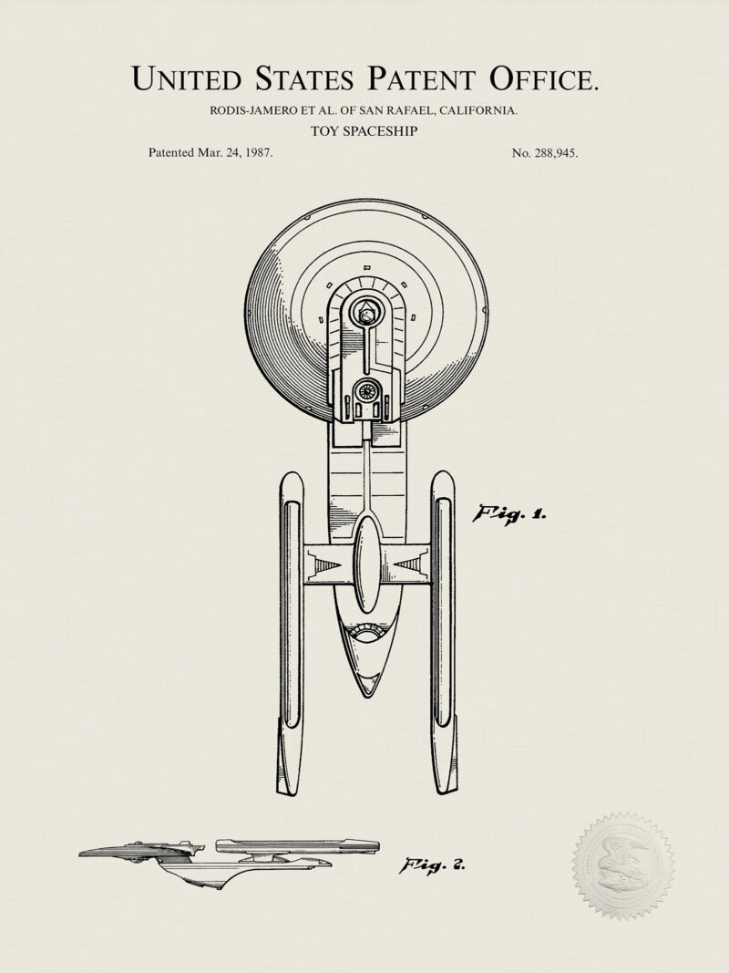   Star Trek Enterprise | 1987 Spaceship Patent