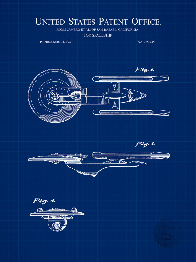 Star Trek Spaceship Design Patent Set