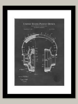 Studio Headphones | 1966 Patent Print