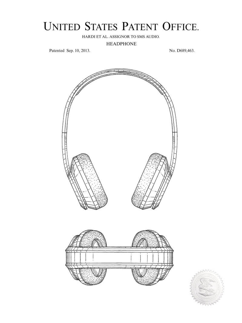 SMS Audio Headphone | 2013 Patent Print