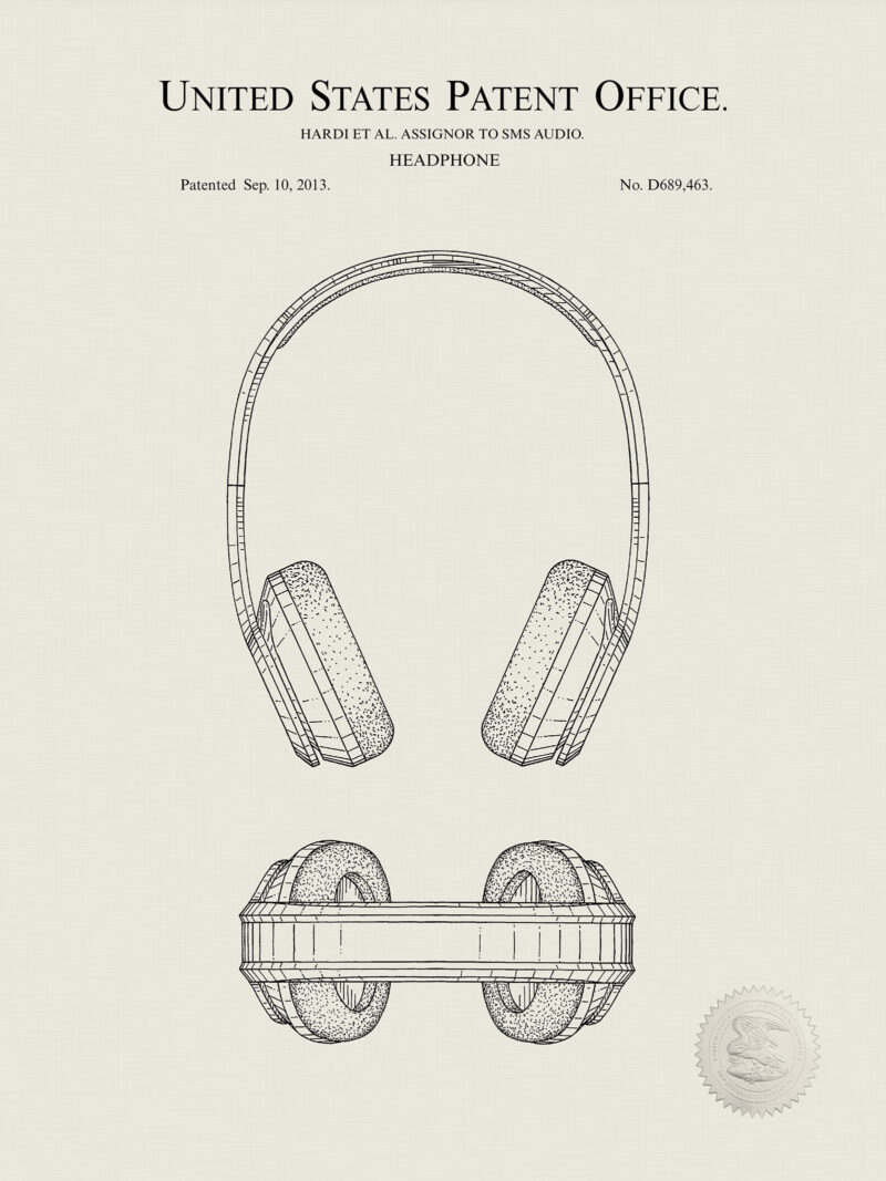SMS Audio Headphone | 2013 Patent Print