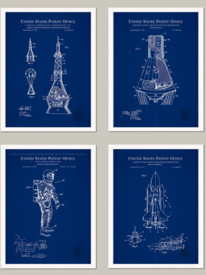 Vintage Outer Space Invention Prints