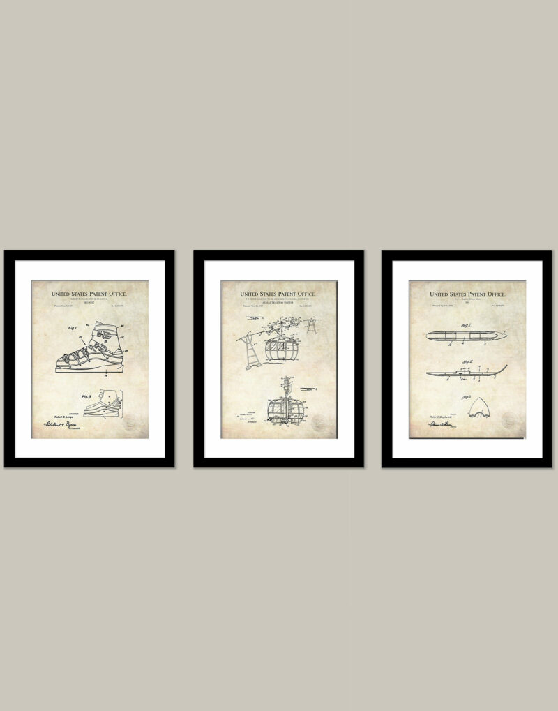 Vintage Skiing | Patent Print Collection